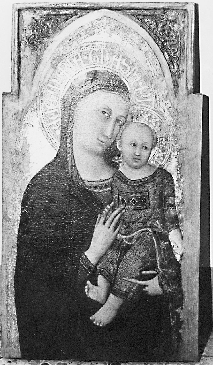 MADONNA CON BAMBINO (dipinto) di Tegliacci Niccolò detto Niccolò di Ser Sozzo (prima metà sec. XIV)