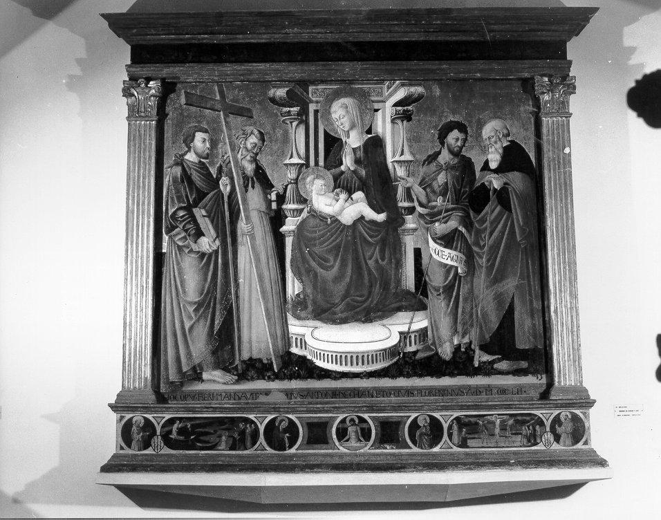 MADONNA CON BAMBINO E SANTI (dipinto) di Neri di Bicci (sec. XV)