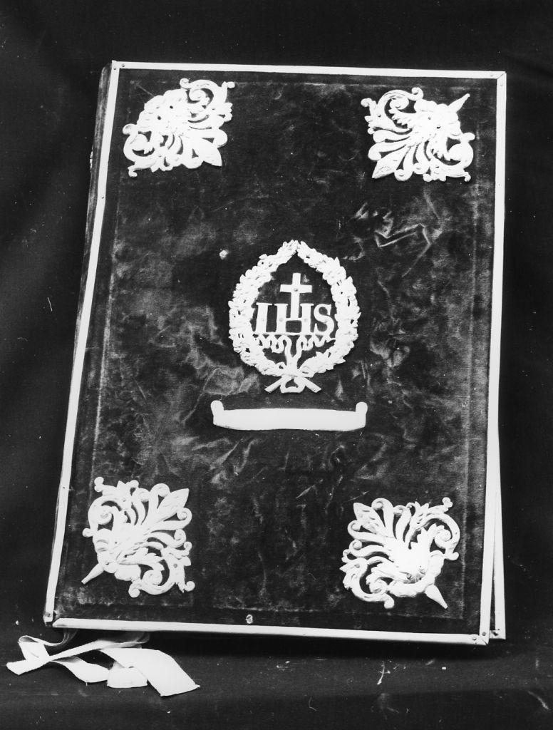 coperta di libro liturgico, opera isolata - bottega toscana (inizio sec. XIX)