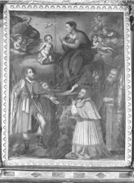 Madonna con Bambino in gloria (dipinto) - ambito italiano (sec. XVII)