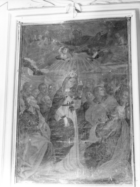 Madonna con altri personaggi (dipinto) - ambito italiano (sec. XIX)