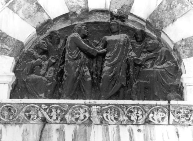 incredulità di San Tommaso (rilievo) di Scapecchi Gaetano (sec. XX)