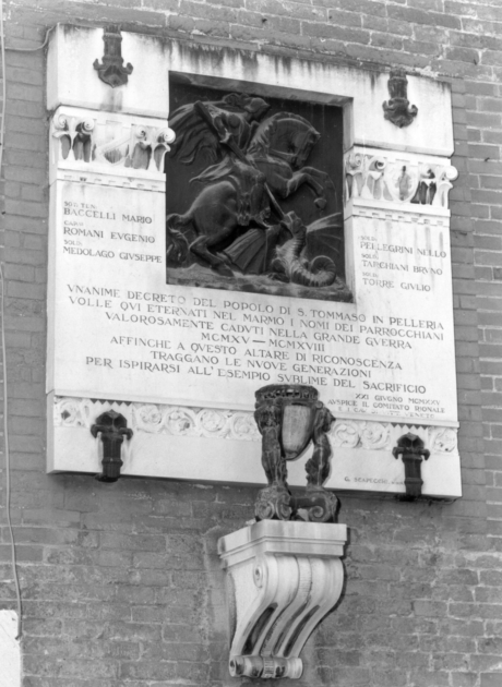 lapide commemorativa di Scapecchi Gaetano (sec. XX)
