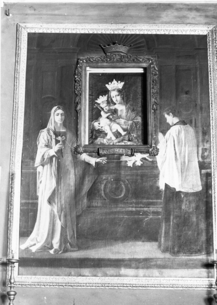 SANTA LUCIA E SAN LORENZO (dipinto) - ambito toscano (seconda metà sec. XIX)