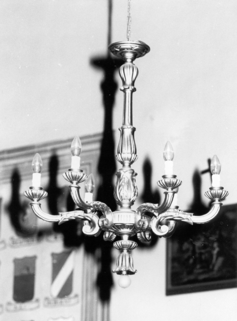 lampadario - a bracci, serie - ambito versiliese (fine sec. XIX)