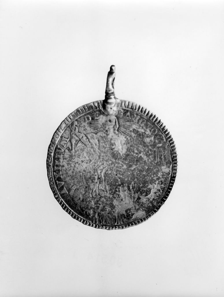 stemma papale/ Chiesa romana (medaglia) - bottega romana (seconda metà sec. XVIII)