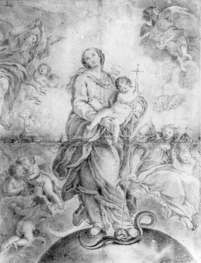 madonna con bambino (incisione) di Tempesti Giovanni Battista (sec. XVIII)