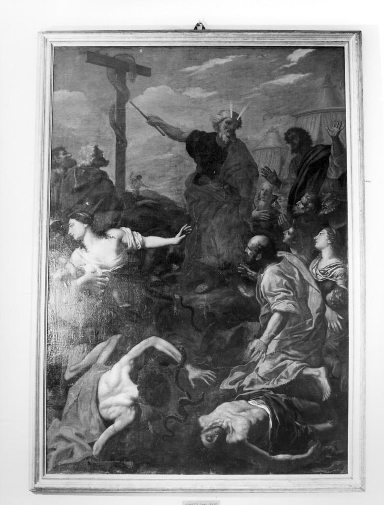Mosè e il serpente di bronzo (dipinto) - ambito toscano (sec. XVII)
