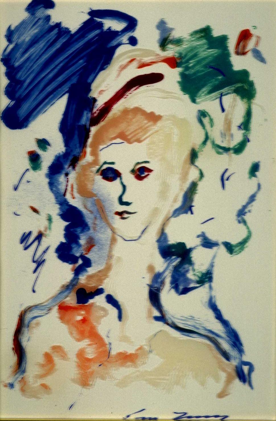 Figura gentile, figura femminile (dipinto, opera isolata) di Treccani Ernesto (seconda metà sec. XX)