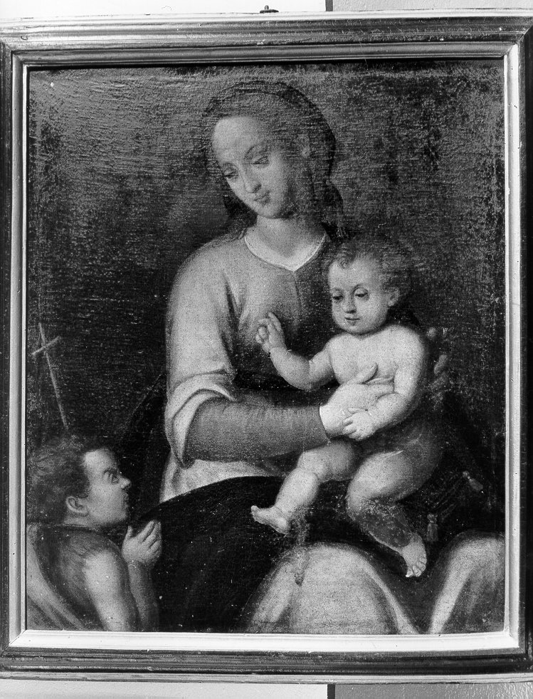 Madonna con Bambino e San Giovannino (dipinto) - ambito toscano (sec. XVII)