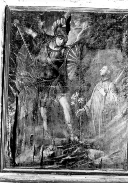 SAN MICHELE ARCANGELO E SAN LUIGI GONZAGA (dipinto) - ambito toscano (sec. XVIII)