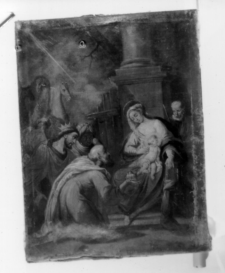 adorazione dei Re Magi (dipinto) - ambito italiano (sec. XVIII)