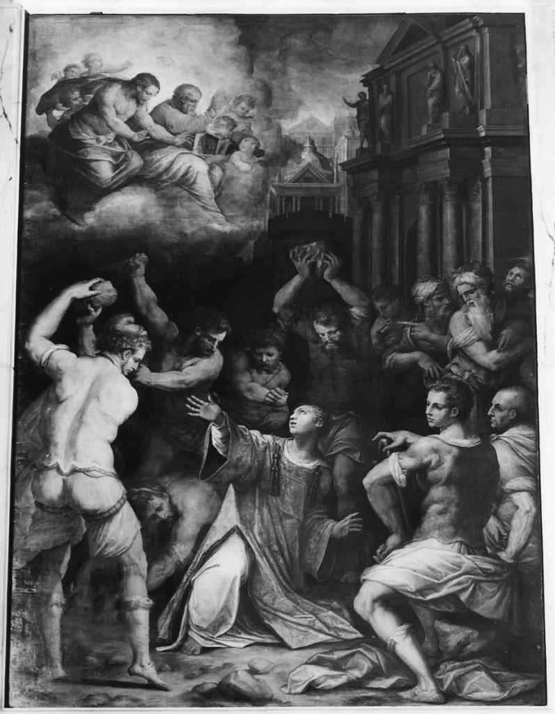 Martirio di Santo Stefano protomartire (dipinto) di Vasari Giorgio (sec. XVI)