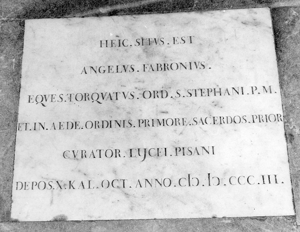 lapide tombale - bottega italiana (sec. XIX)
