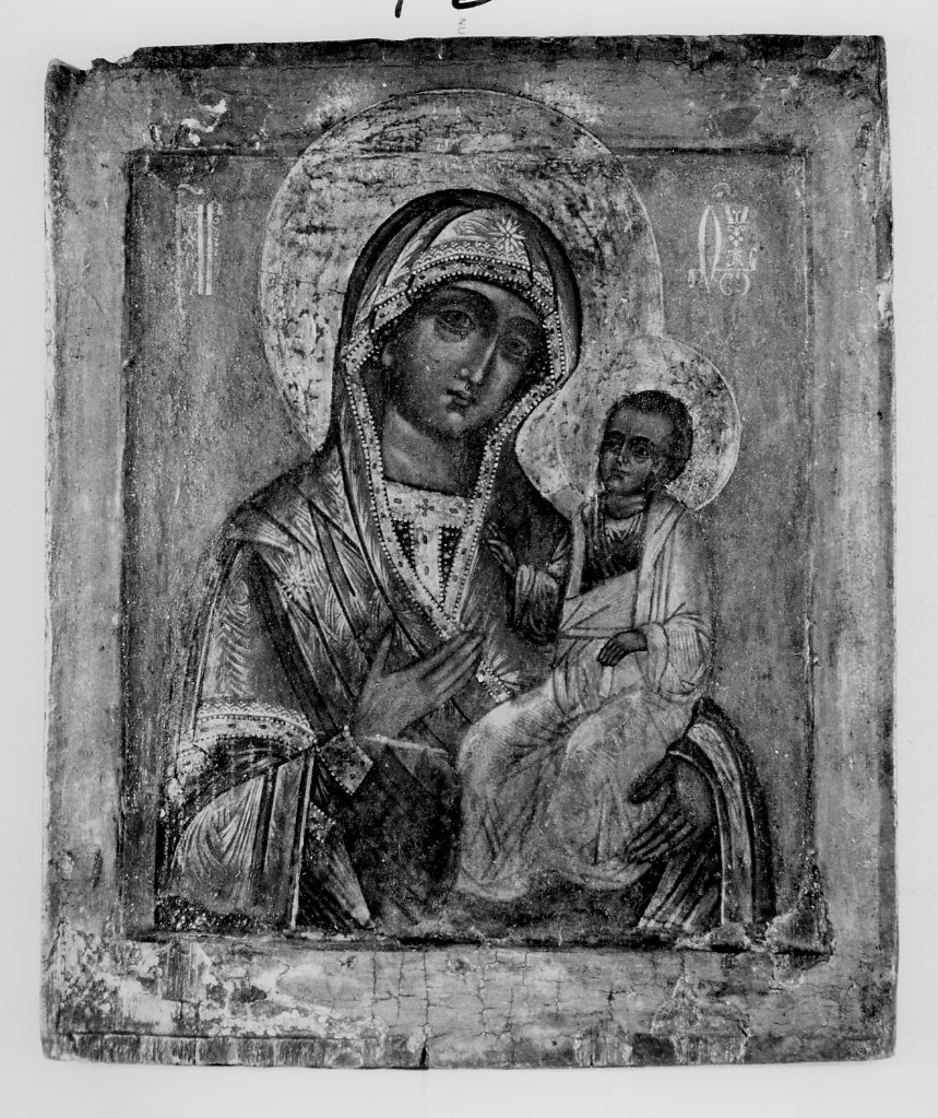 Madre di Dio di Smolensk, Madonna con Bambino (icona) - ambito russo (sec. XIX)