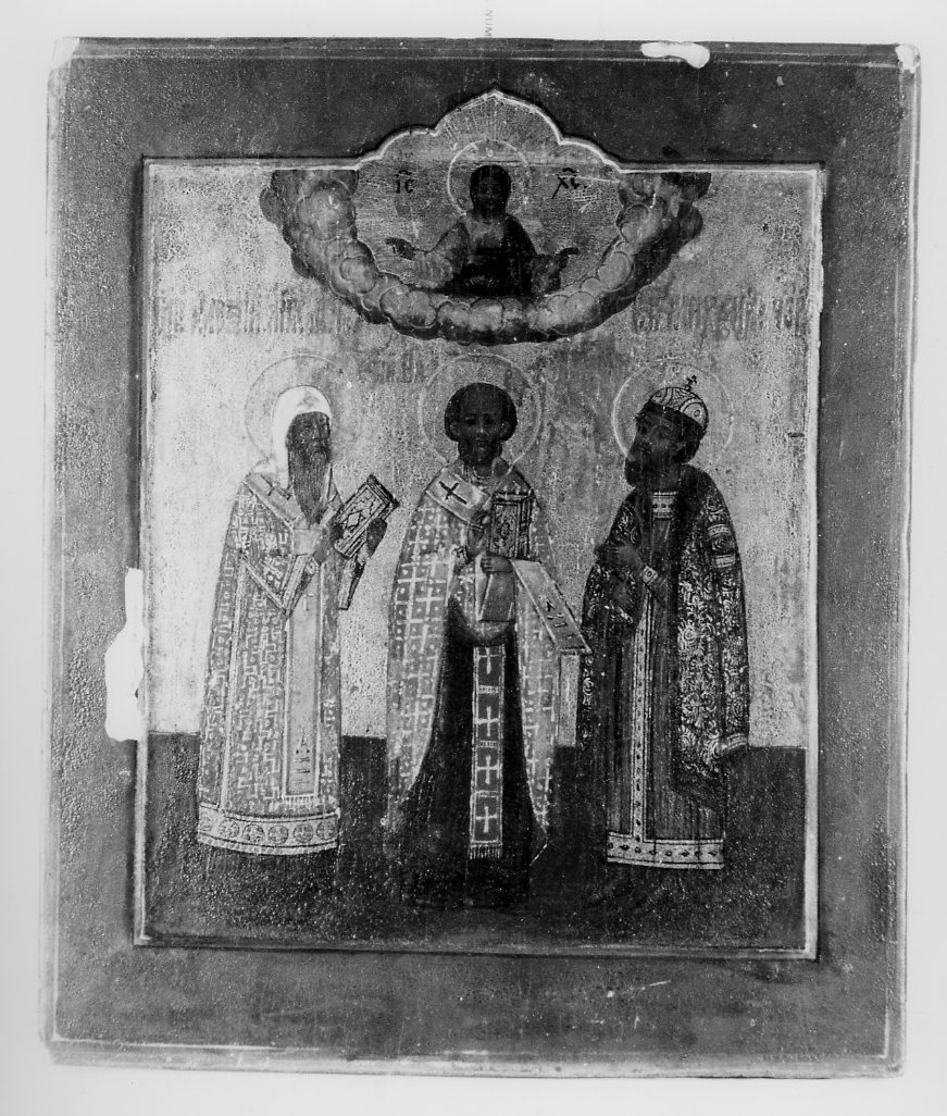 S. Nicola e due Santi (?) (icona) - ambito russo (sec. XIX)