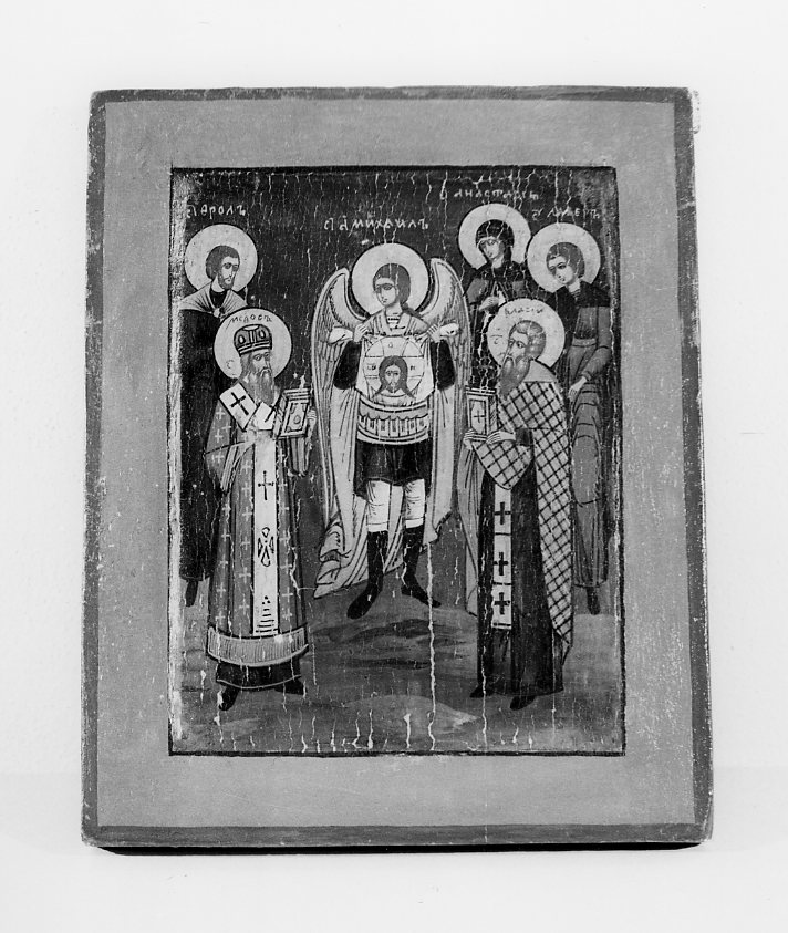 angeli reggono il velo della Veronica (icona) - ambito russo (sec. XIX)