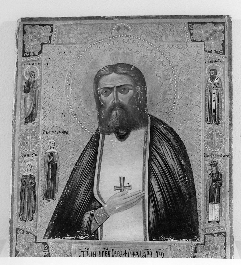 S. Serafino di Sarov, (?) (icona) - ambito russo (sec. XIX)