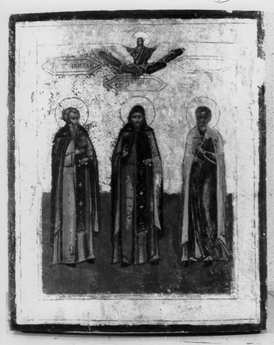 Tre santi (icona) - ambito russo (sec. XIX)