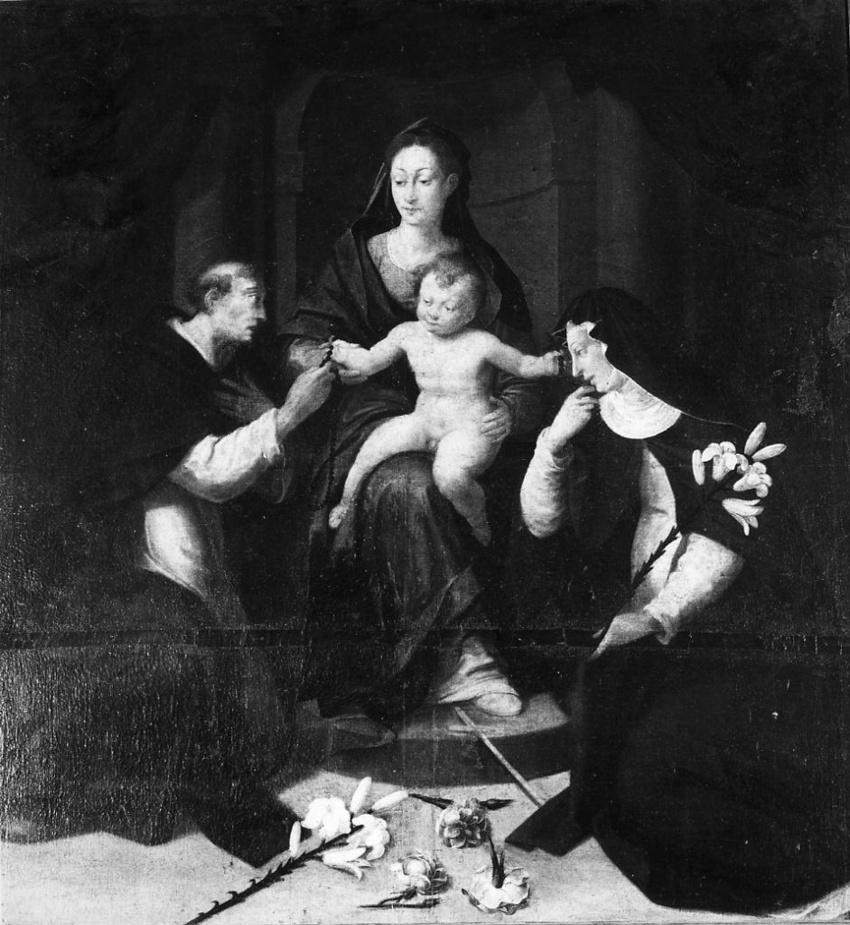 Madonna con Bambino, S. Rita e S. Antonio (dipinto) - ambito toscano (prima metà sec. XVII)