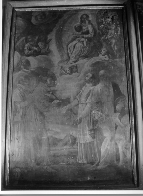 Madonna con Bambino in gloria (dipinto, opera isolata) di Maruscelli Giovanni Stefano (maniera) (sec. XVII)