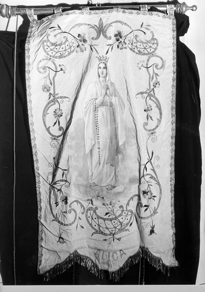 Madonna orante (stendardo processionale) - manifattura toscana (seconda metà sec. XIX)