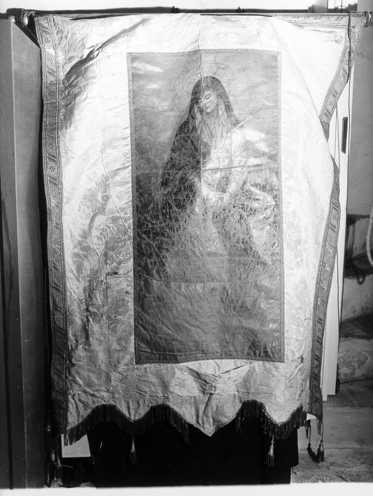 Madonna Addolorata (stendardo processionale) - manifattura toscana (fine sec. XIX)
