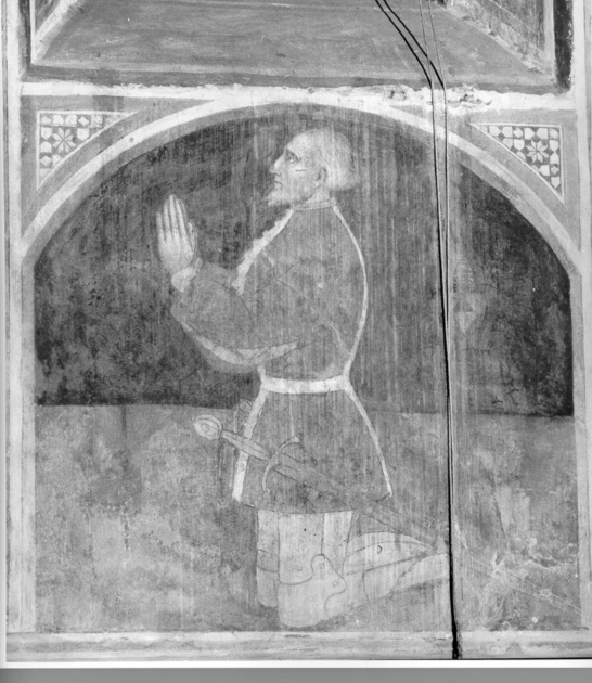 committente inginocchiato (dipinto) di Martino di Bartolomeo di Biagio (sec. XIV)