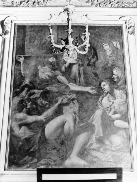Santa Caterina da Siena guarisce gli ammalati (dipinto) - ambito toscano (seconda metà sec. XVIII)