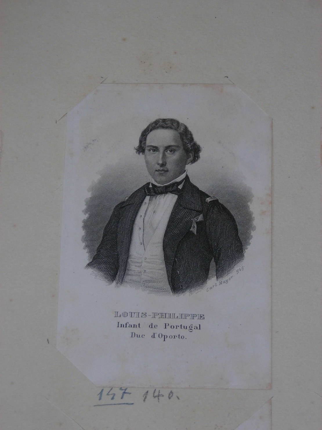 ritratto d'uomo (stampa) di Mayer Carl (sec. XIX)