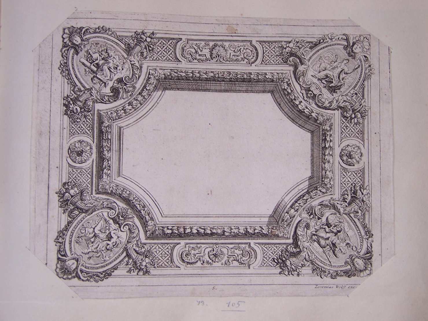 quadratura architettonica (stampa) di Wolff Jeremias (fine/inizio secc. XVII/ XVIII)