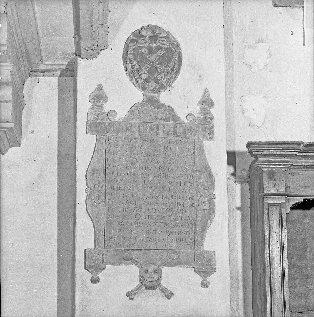 lapide tombale, opera isolata - bottega toscana (sec. XVII)