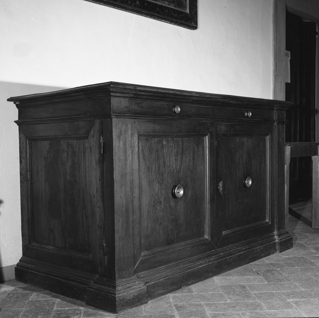 credenza, opera isolata - bottega toscana (primo quarto sec. XVI)