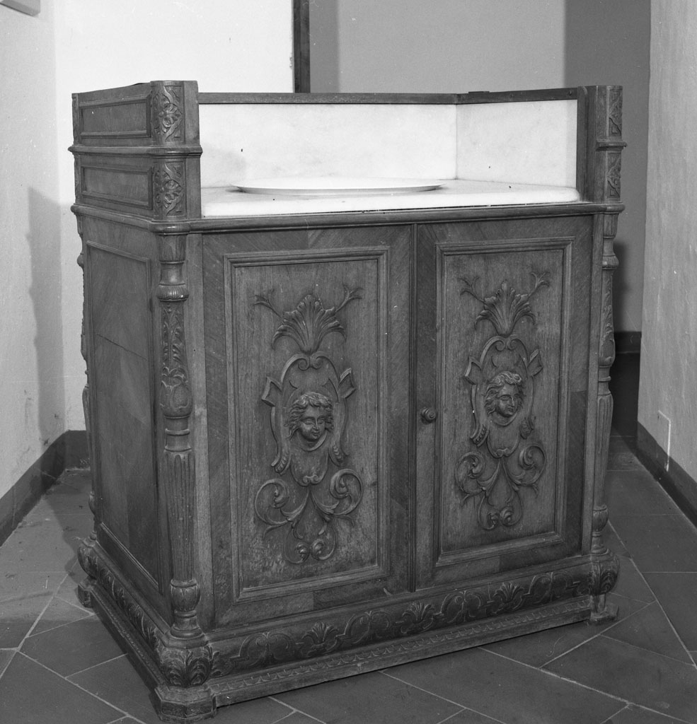 bureau-toeletta, opera isolata - bottega toscana (fine sec. XIX)