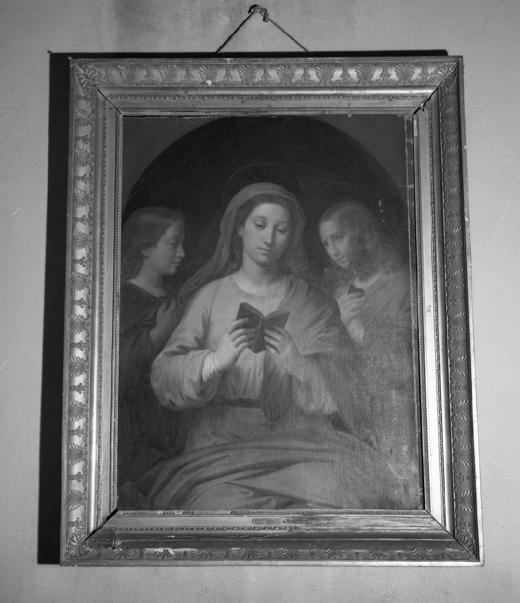 Madonna in preghiera e angeli (dipinto, opera isolata) - ambito aretino (sec. XIX)