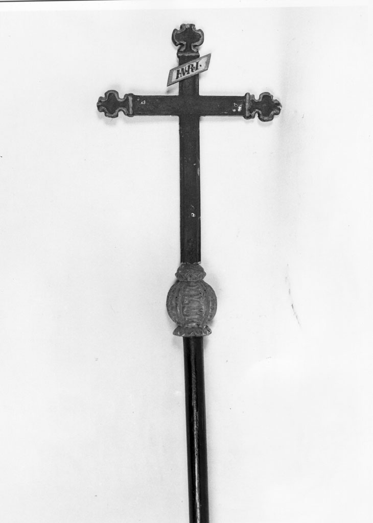 croce processionale, opera isolata - bottega toscana (sec. XVIII)