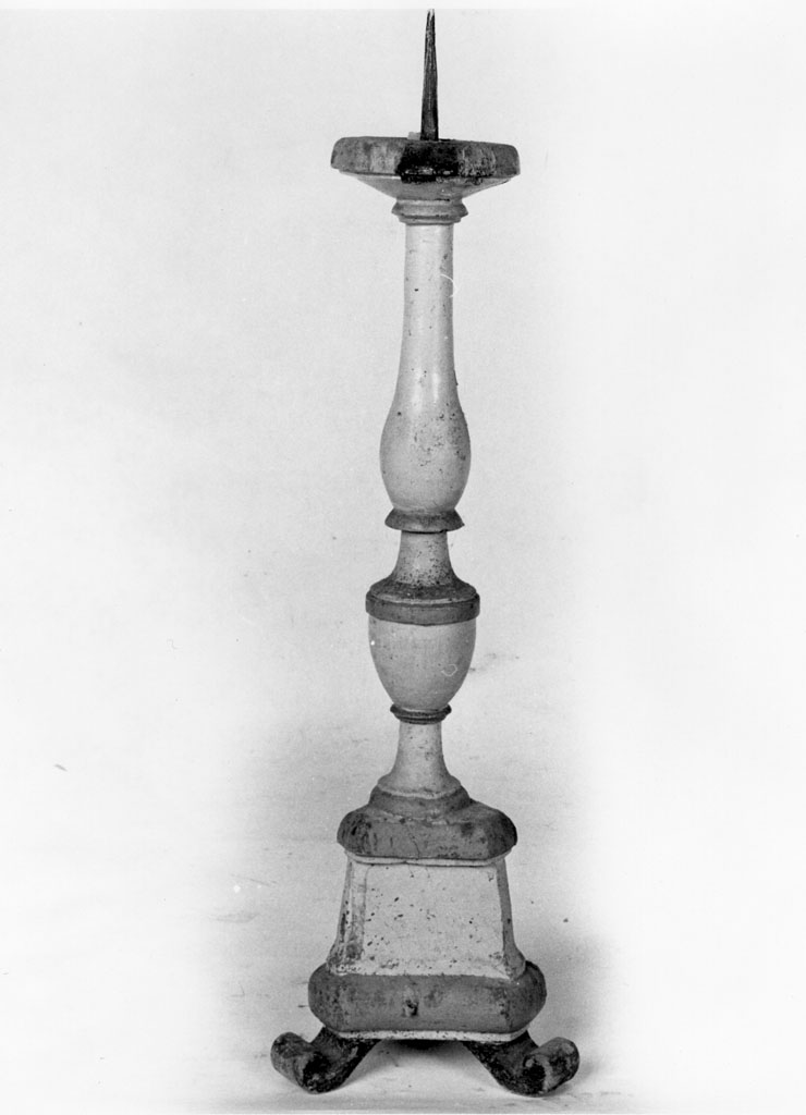candeliere d'altare, elemento d'insieme - bottega toscana (fine/inizio secc. XVIII/ XIX)