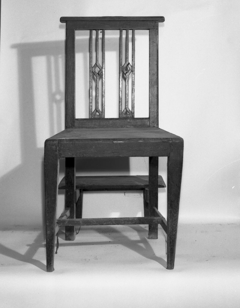 sedia con inginocchiatoio - bottega aretina (fine/inizio secc. XVII/ XVIII)