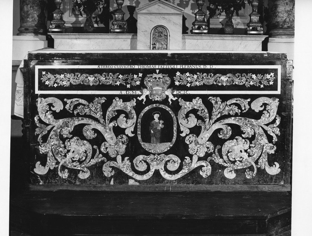 paliotto - a pannello piano - bottega toscana (fine sec. XVII)
