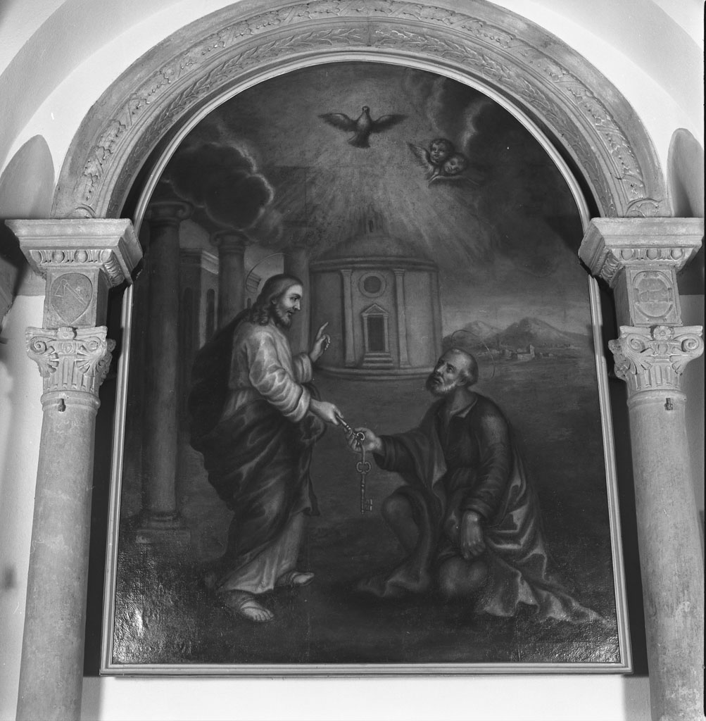 Cristo consegna le chiavi a San Pietro (dipinto) - ambito toscano (sec. XVIII)