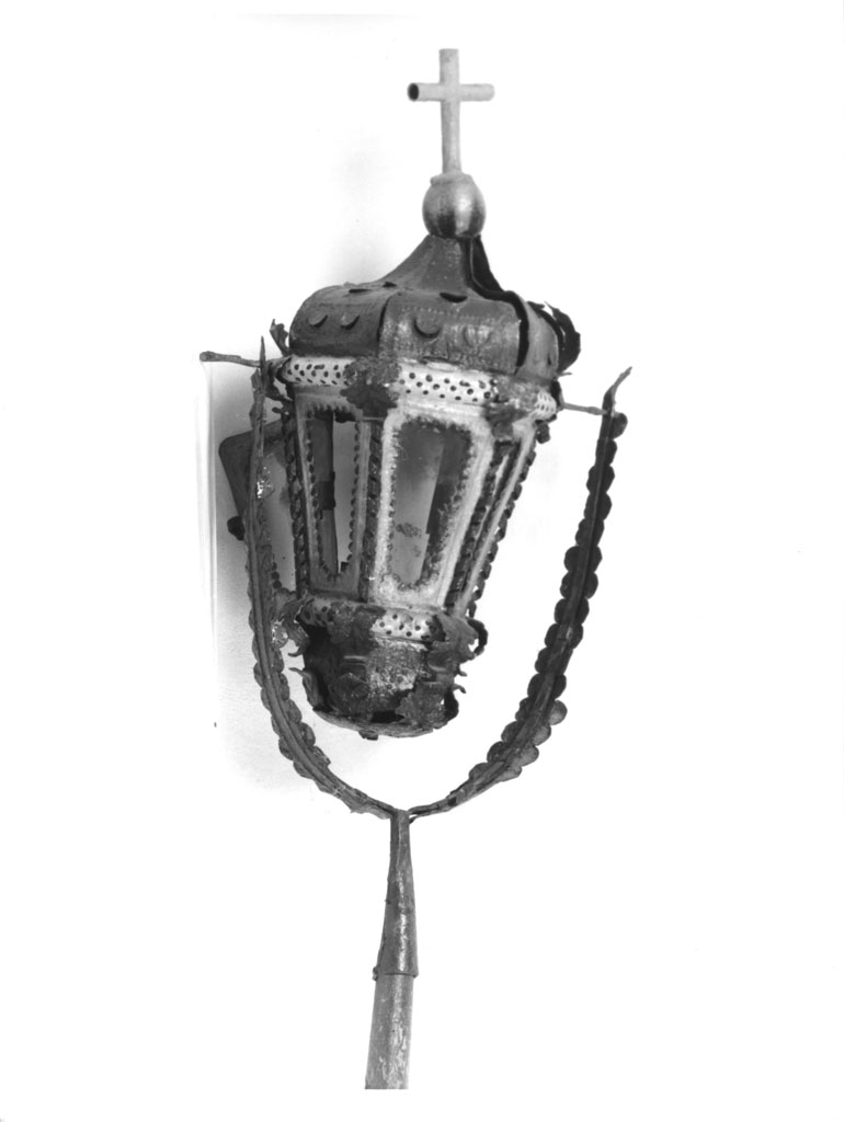 lanterna processionale, coppia - bottega toscana (seconda metà sec. XIX)
