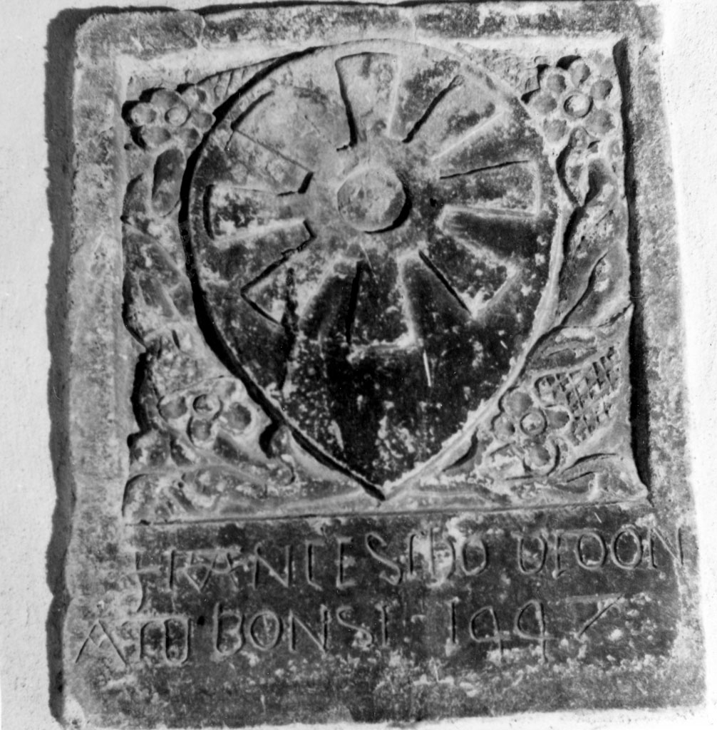 Stemma Bonsi, stemma (rilievo) - bottega toscana (sec. XV)