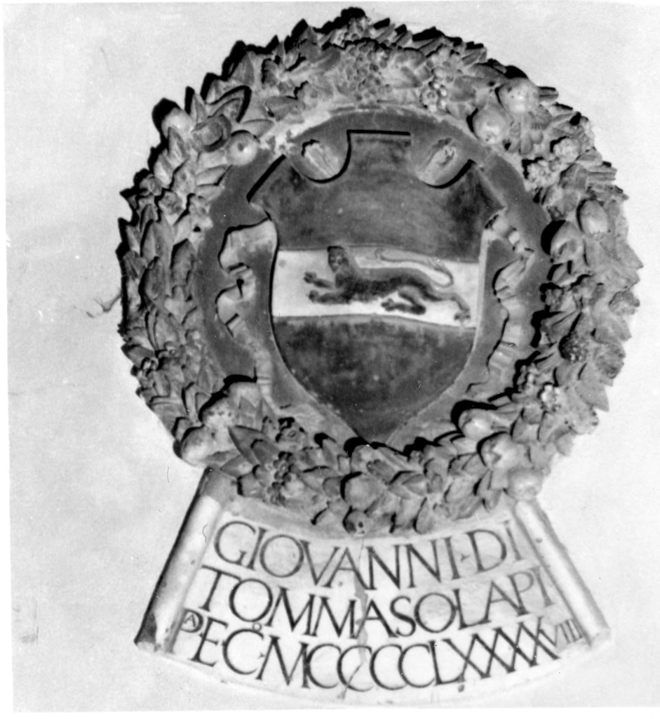 Stemma Lapi, stemma (rilievo) di Buglioni Benedetto (attribuito) (sec. XV)
