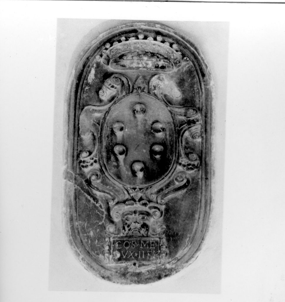 Mediceo, stemma (rilievo) - bottega toscana (metà sec. XVI)