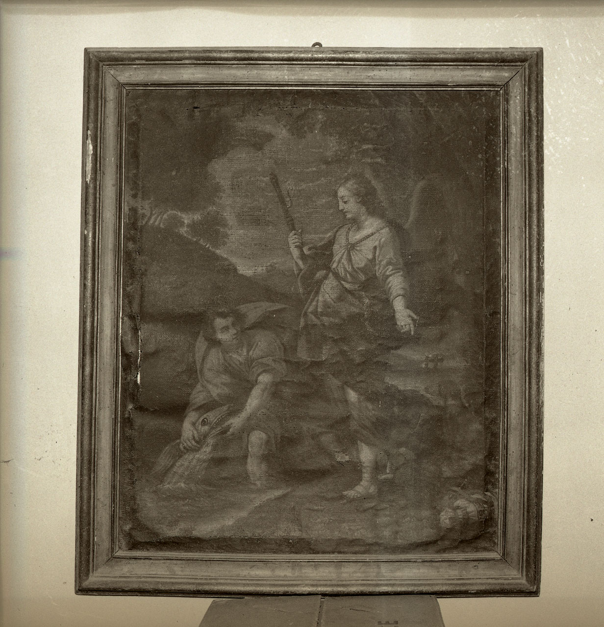 Tobia e l'Angelo, Tobia che porta il pesce e l'angelo (dipinto) - ambito cortonesco (seconda metà sec. XVIII)