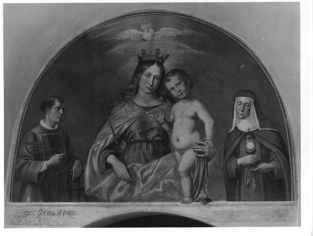 Madonna della scala, Madonna con Bambino e Santi (dipinto) di fra' Emanuele da Como (sec. XVII)