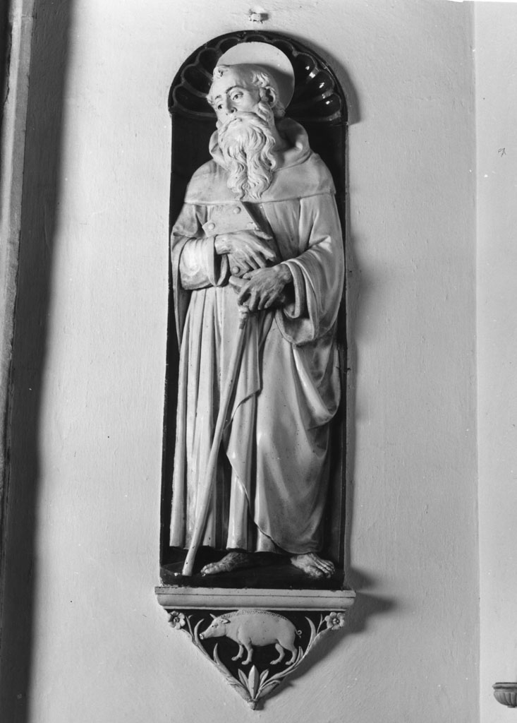Sant'Antonio Abate (rilievo) di Della Robbia Andrea (secc. XV/ XVI)
