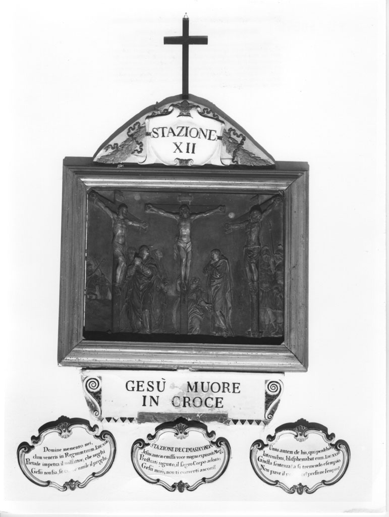 stazioni della via crucis (rilievo, serie) di Fabbrica Graziani di Faenza (sec. XIX)