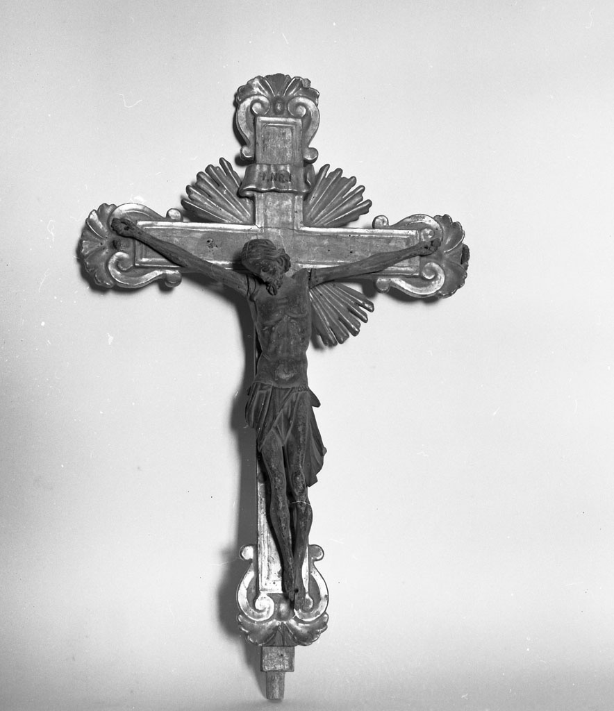 croce processionale, opera isolata - bottega toscana (seconda metà, seconda metà sec. XVII, sec. XVIII)