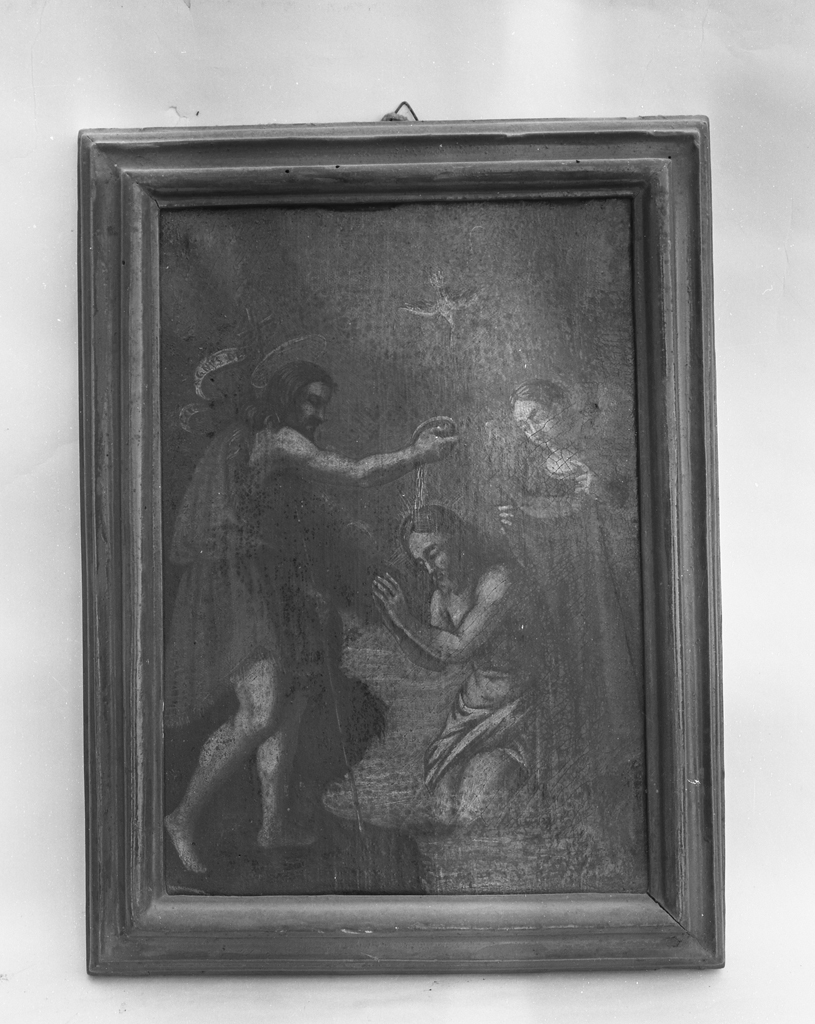 battesimo di Cristo (dipinto, opera isolata) - ambito cortonesco (sec. XVII)
